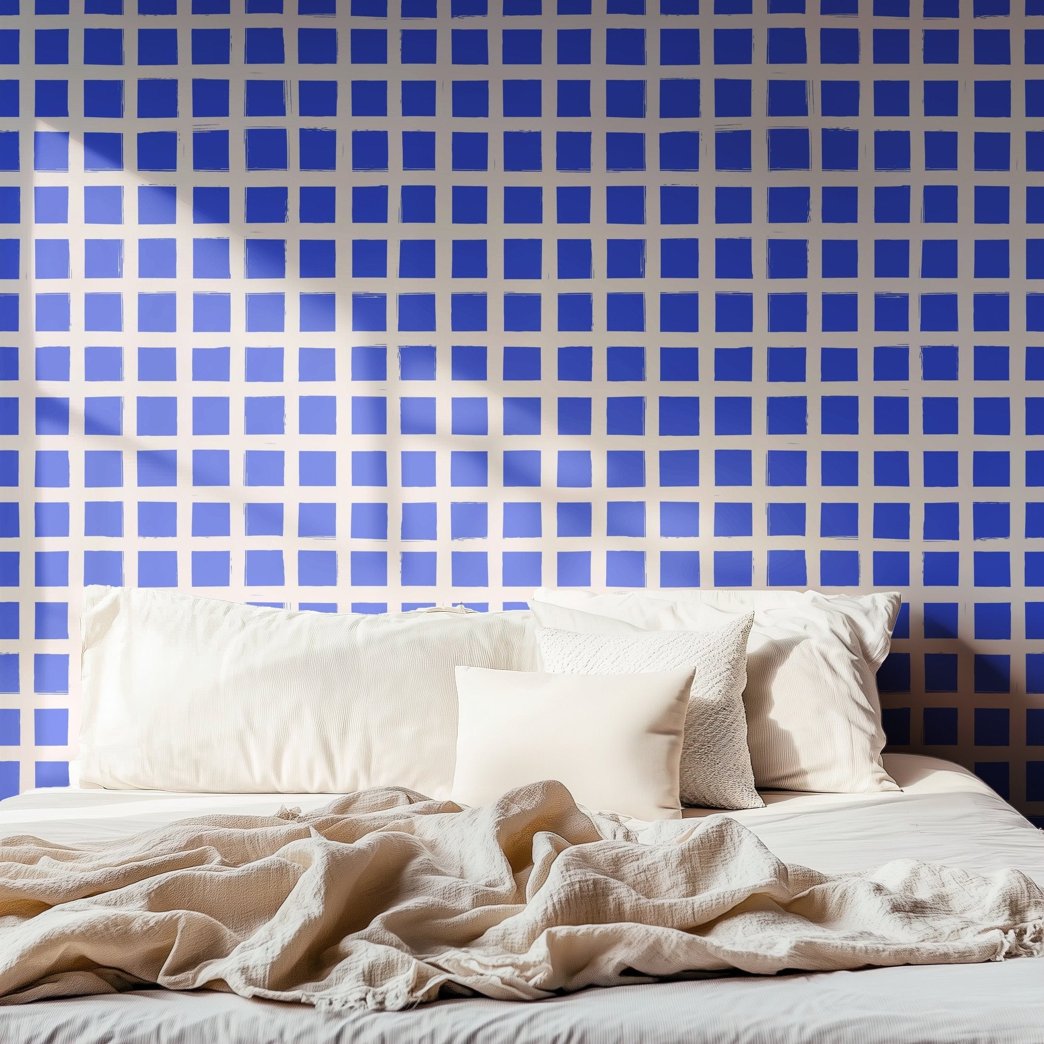 Blue Painted Grid - Tomono