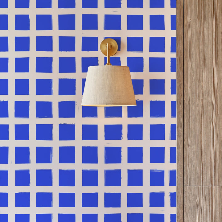 Blue Painted Grid - Tomono