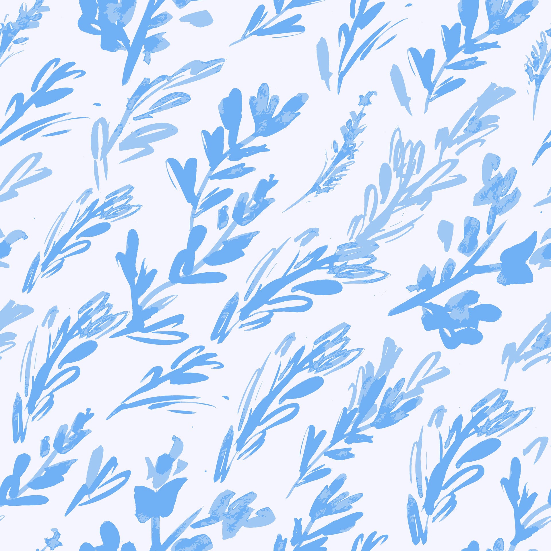 Blue Painted Twigs