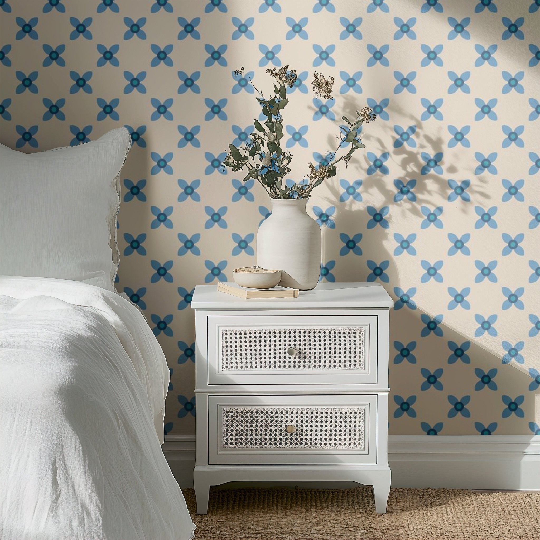 Blue Retro Floral - Tomono