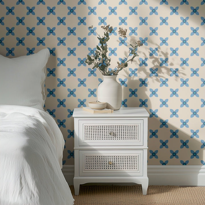 Blue Retro Floral - Tomono