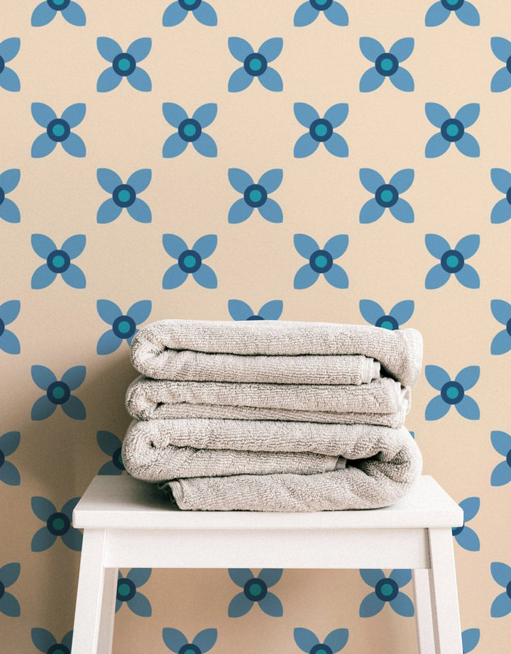 Blue Retro Floral - Tomono