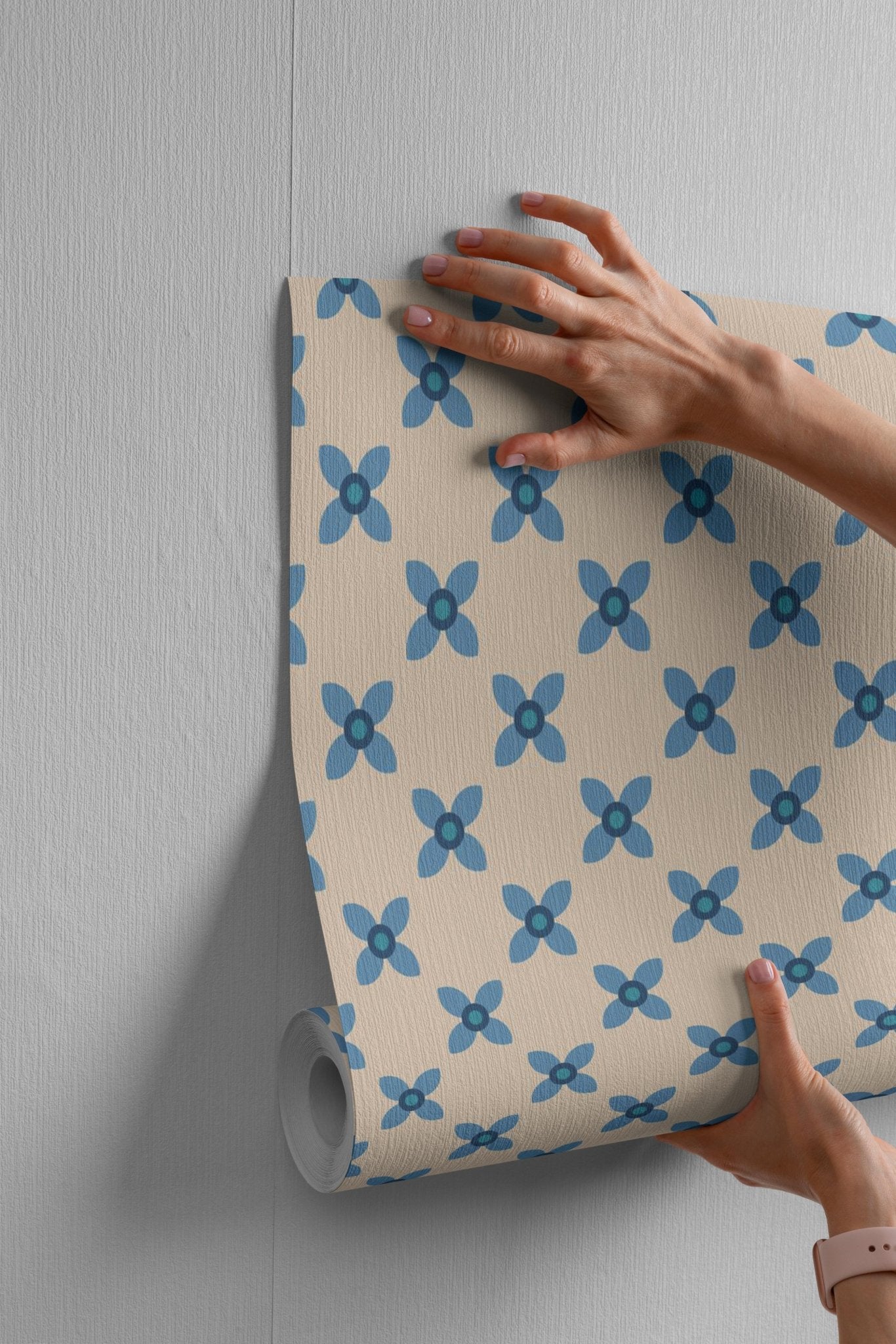 Blue Retro Floral - Tomono