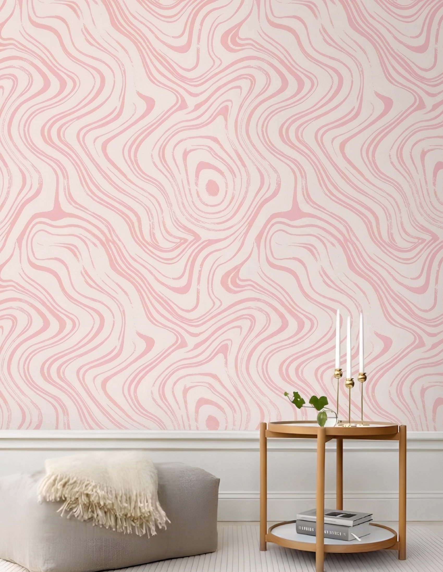 Blush Pink Liquid Marble