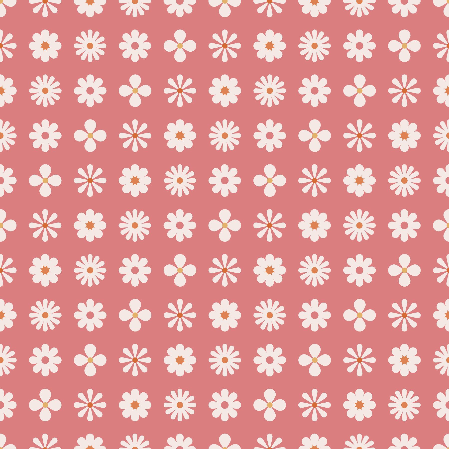 Blush Retro Daisy Field