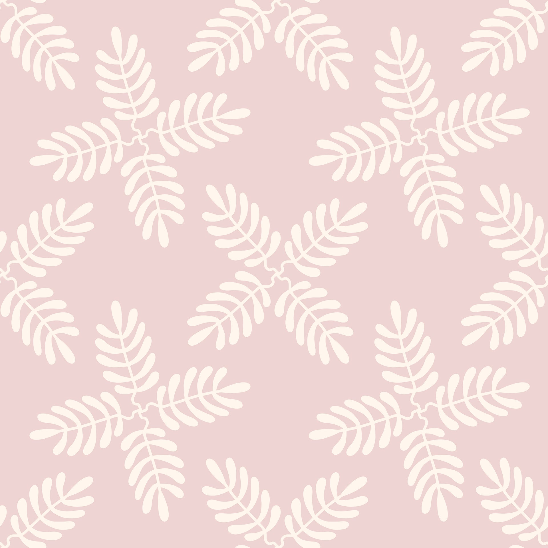 Blush Symmetrical Ferns