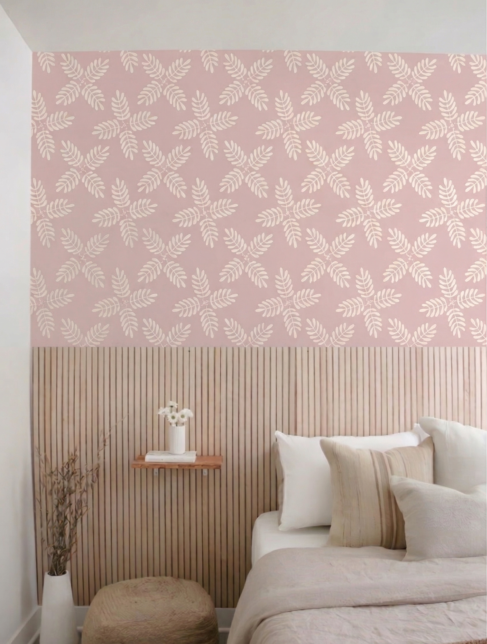 Blush Symmetrical Ferns