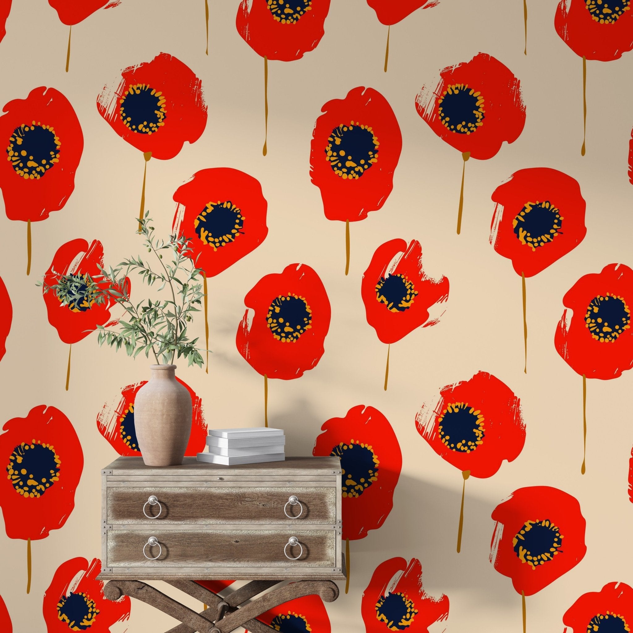 Bold Poppy Bloom - Tomono