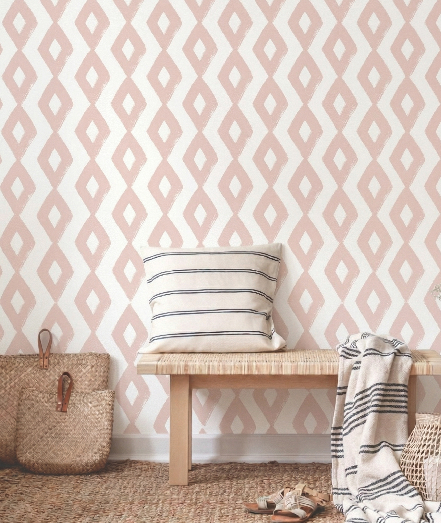 Bright Pastel Painted Rhombs
