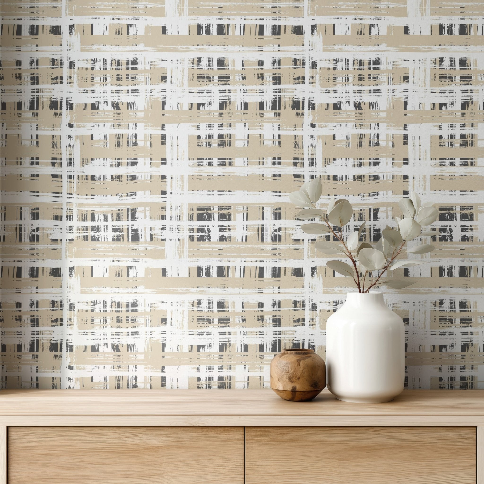 Bright Hand Painted Grid - Tomono