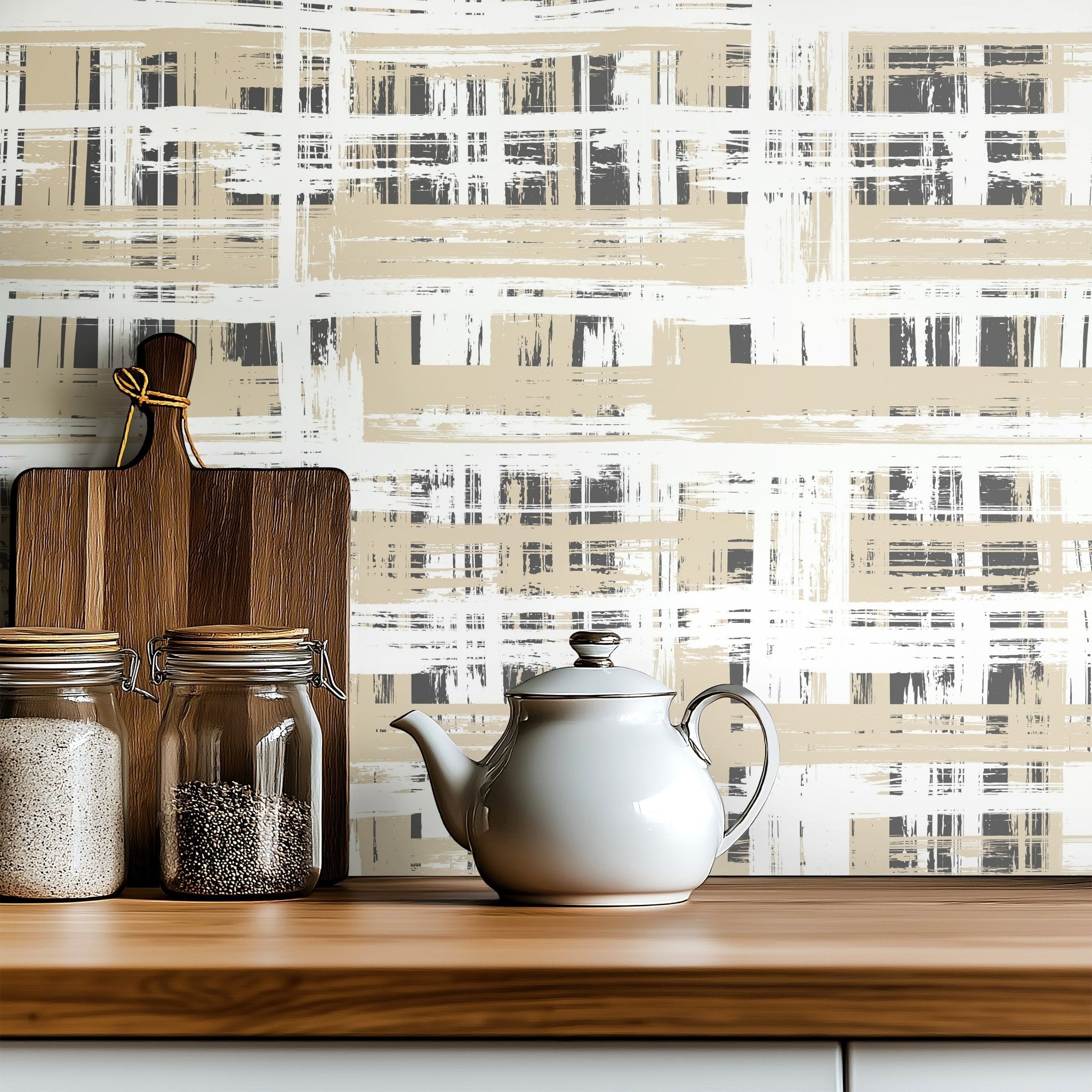 Bright Hand Painted Grid - Tomono