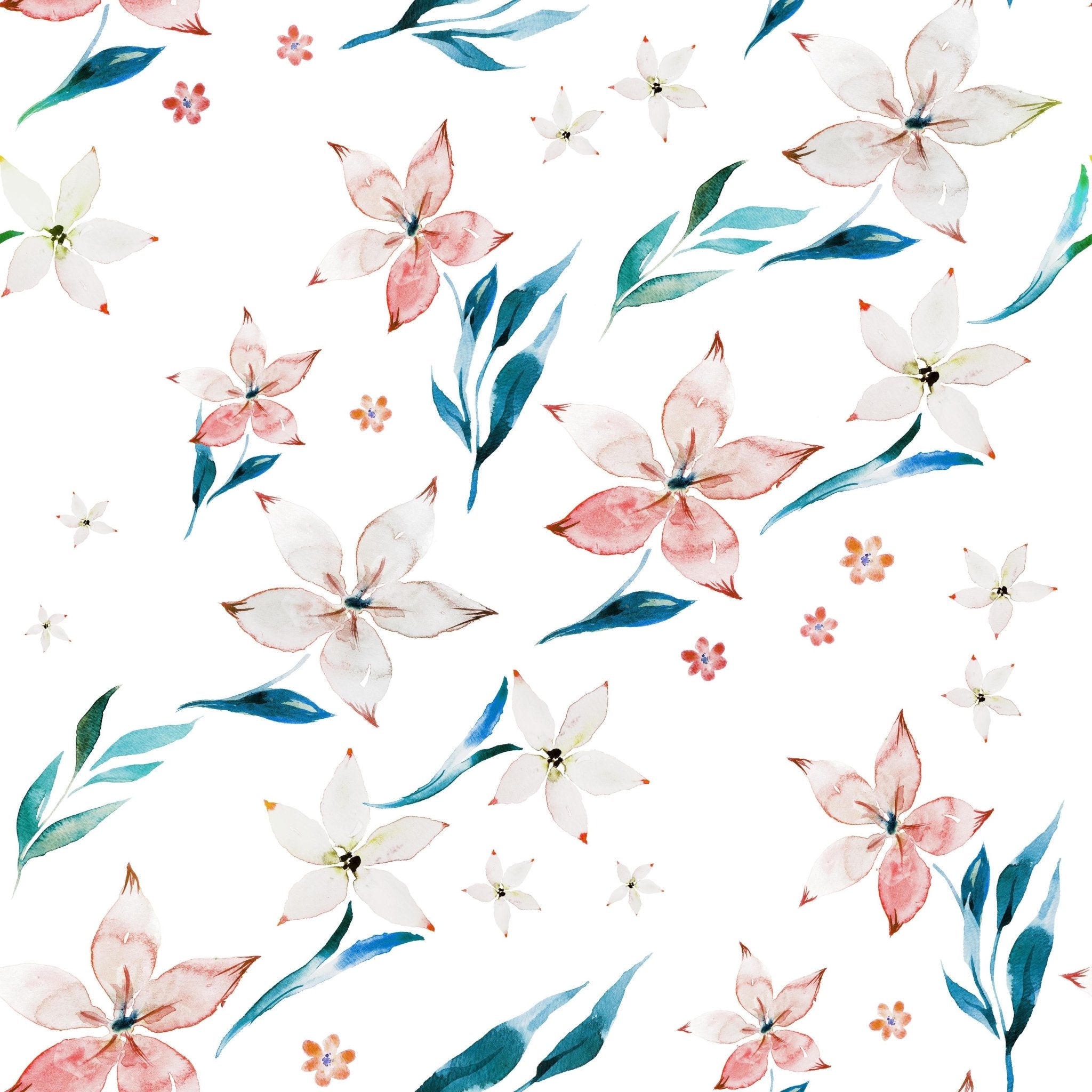 Bright Watercolor Flowers - Tomono