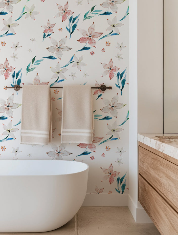 Bright Watercolor Flowers - Tomono