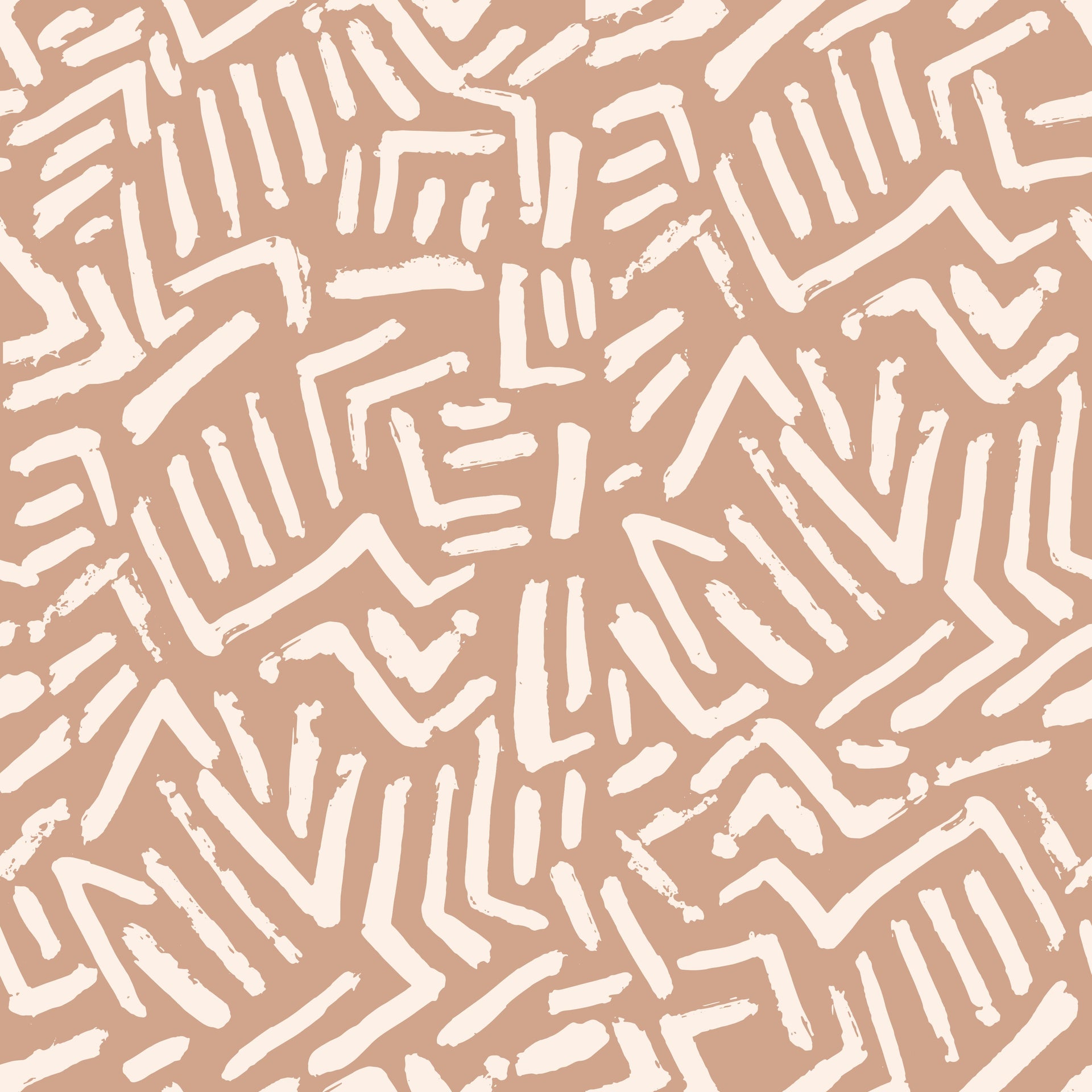Brown Hand Painted Tribal