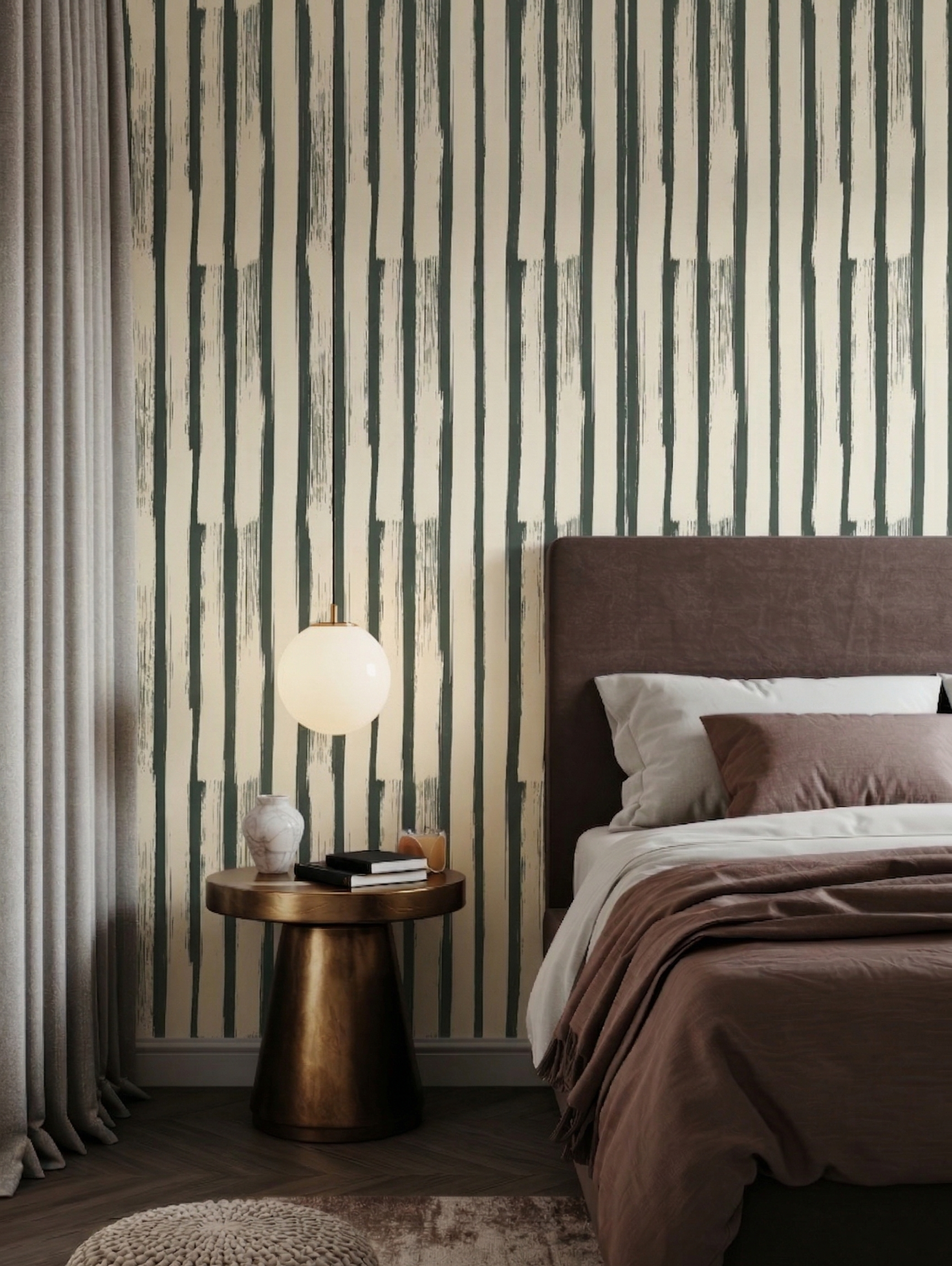 Brush Stripes Green