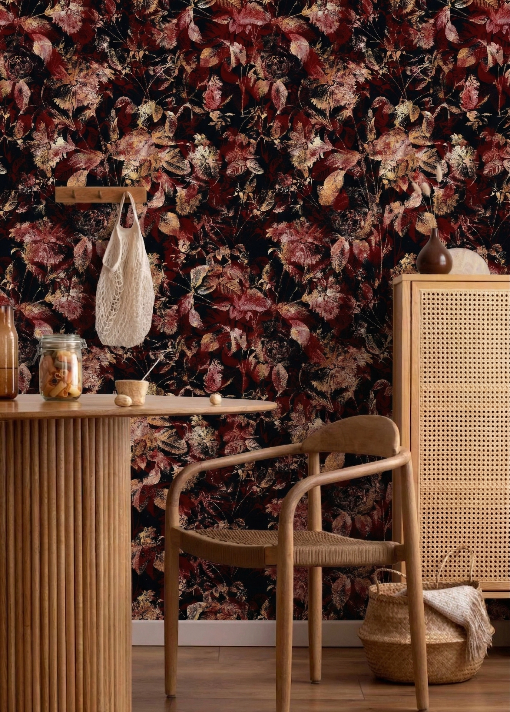 Burgundy Gold Pattern