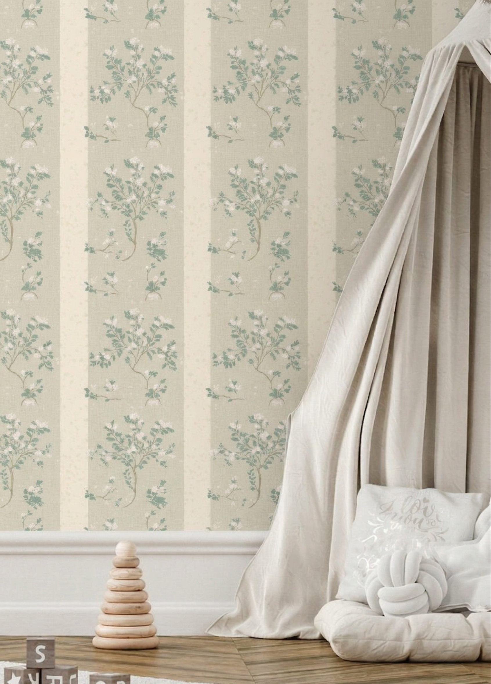 Classic Botanical Stripes