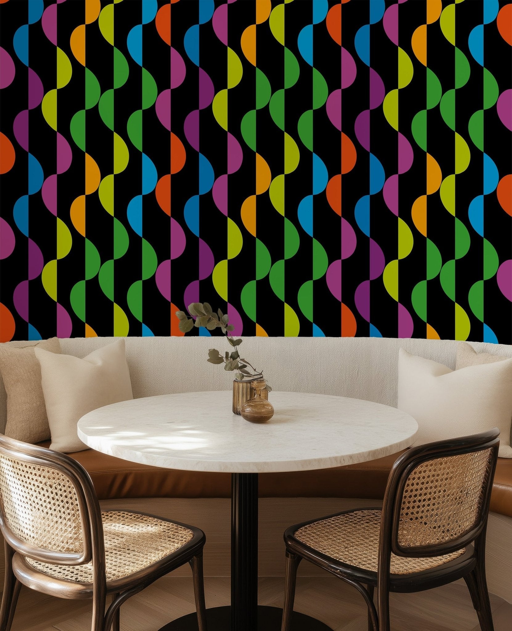 Colorful Wavy Geometric - Tomono