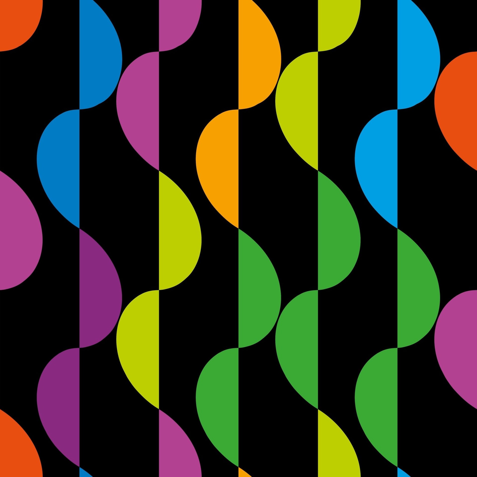 Colorful Wavy Geometric - Tomono