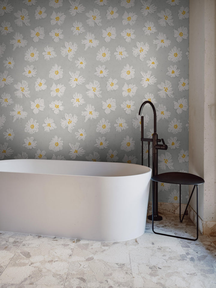 Daisies on Grey - Tomono