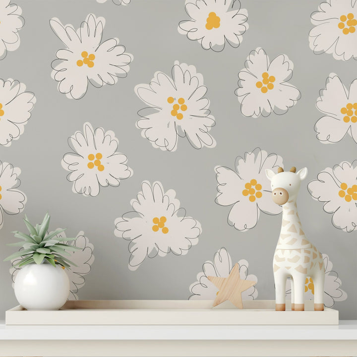 Daisies on Grey - Tomono