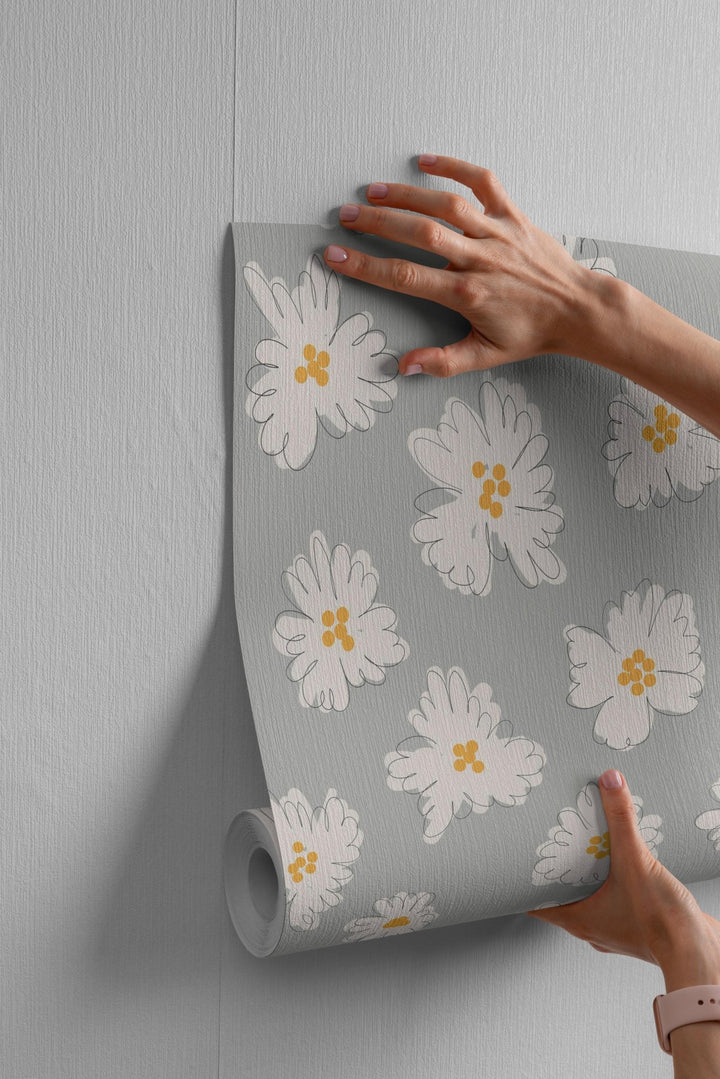 Daisies on Grey - Tomono