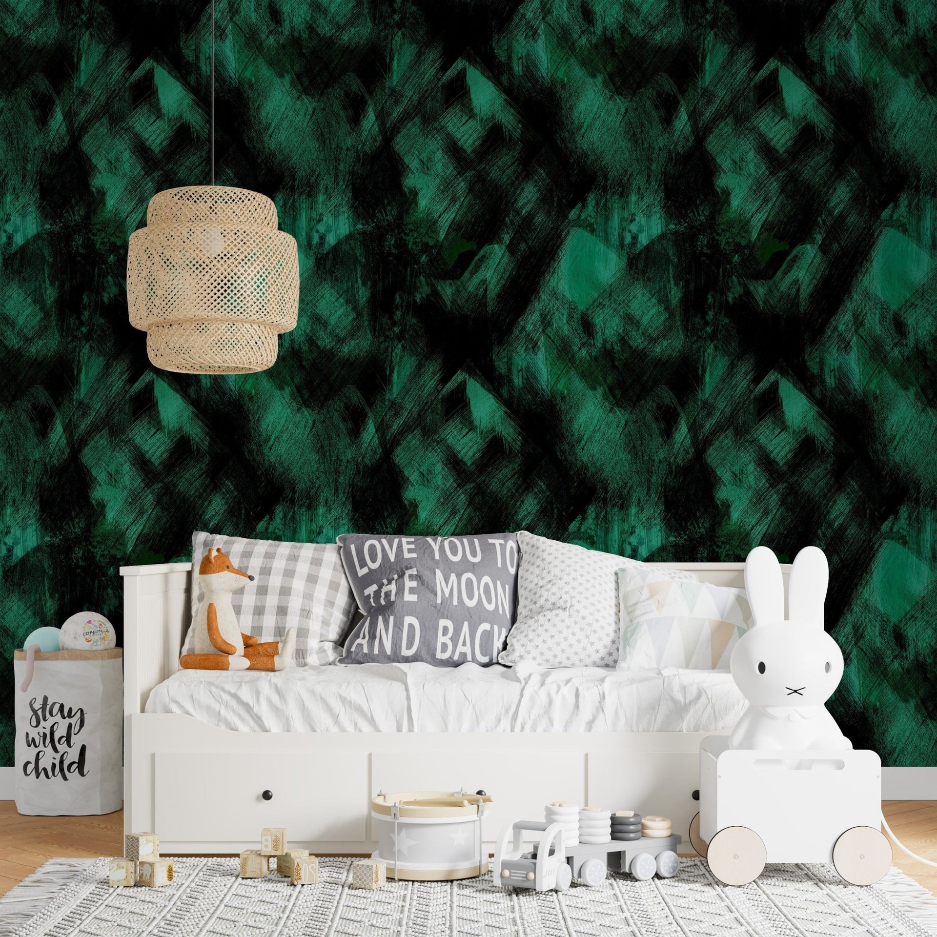 Dark Green Painted Texture - Tomono