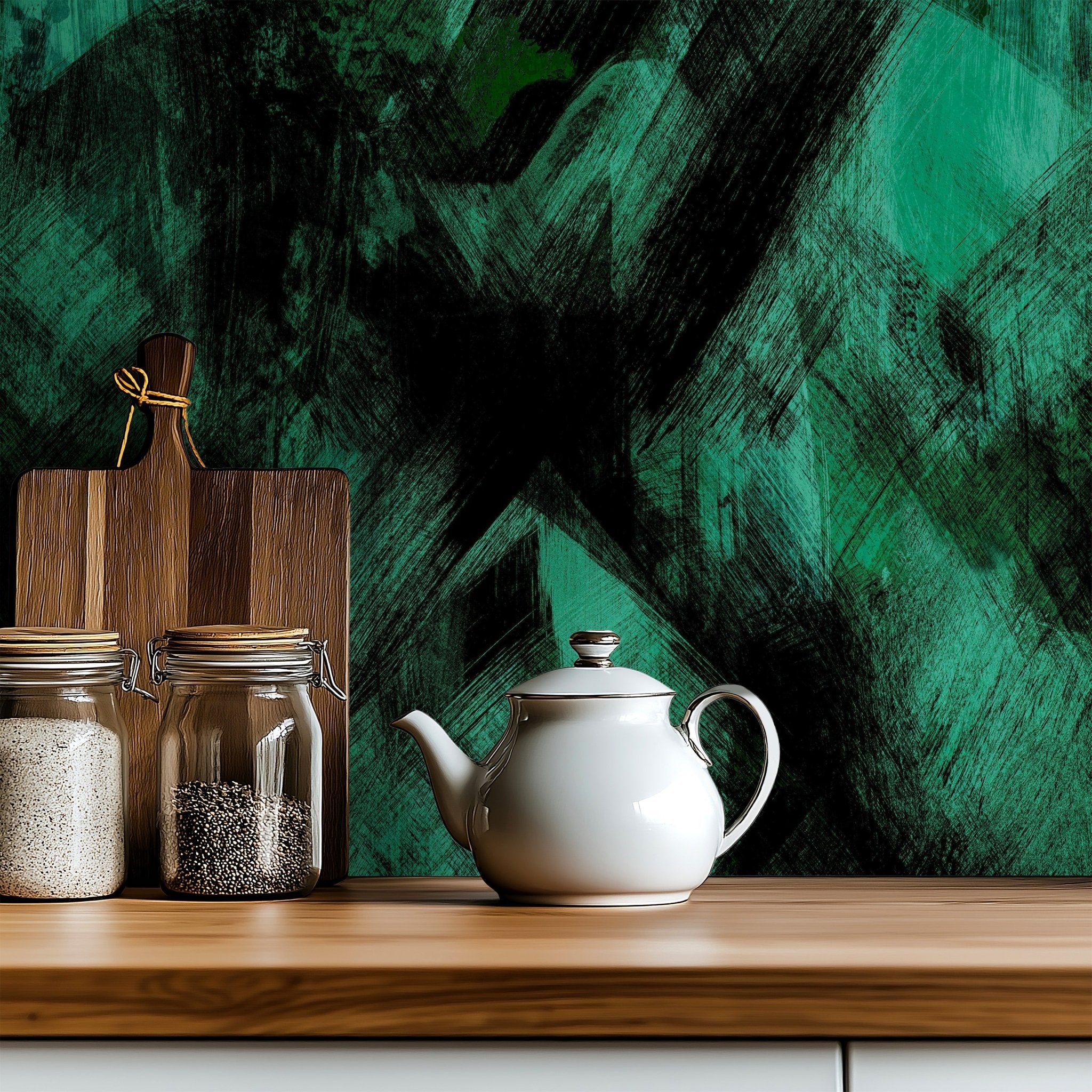 Dark Green Painted Texture - Tomono