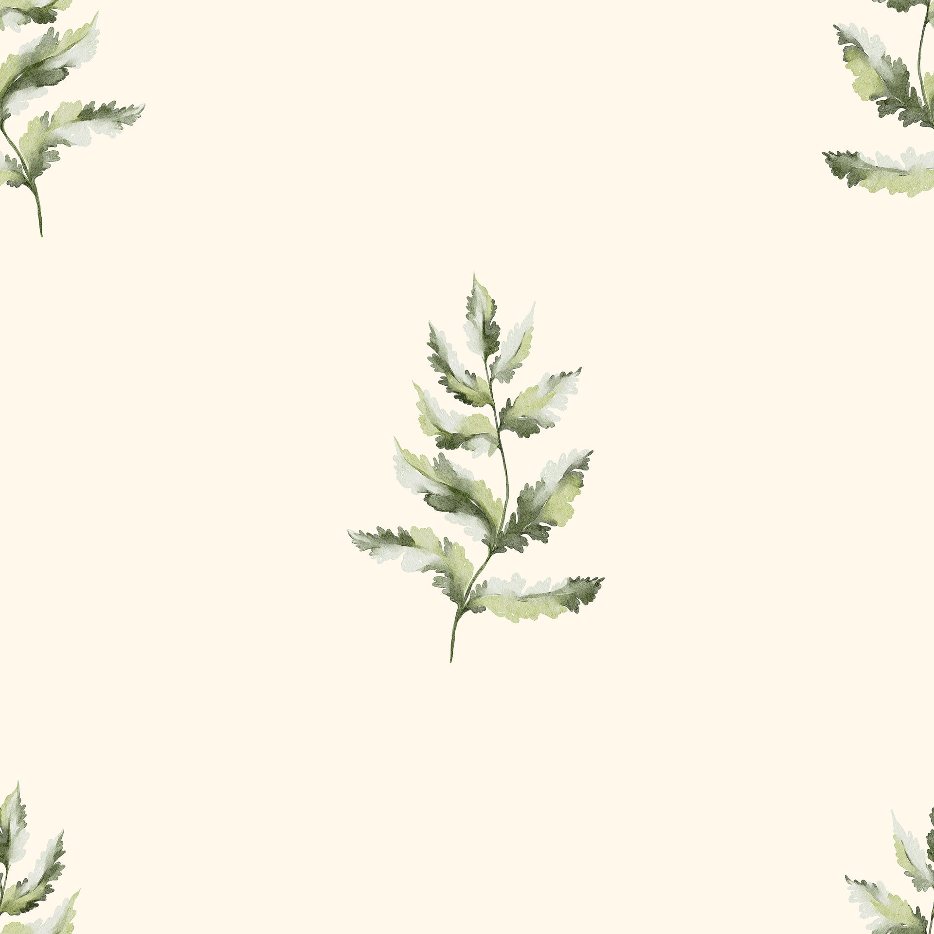 Delicate Watercolor Fern