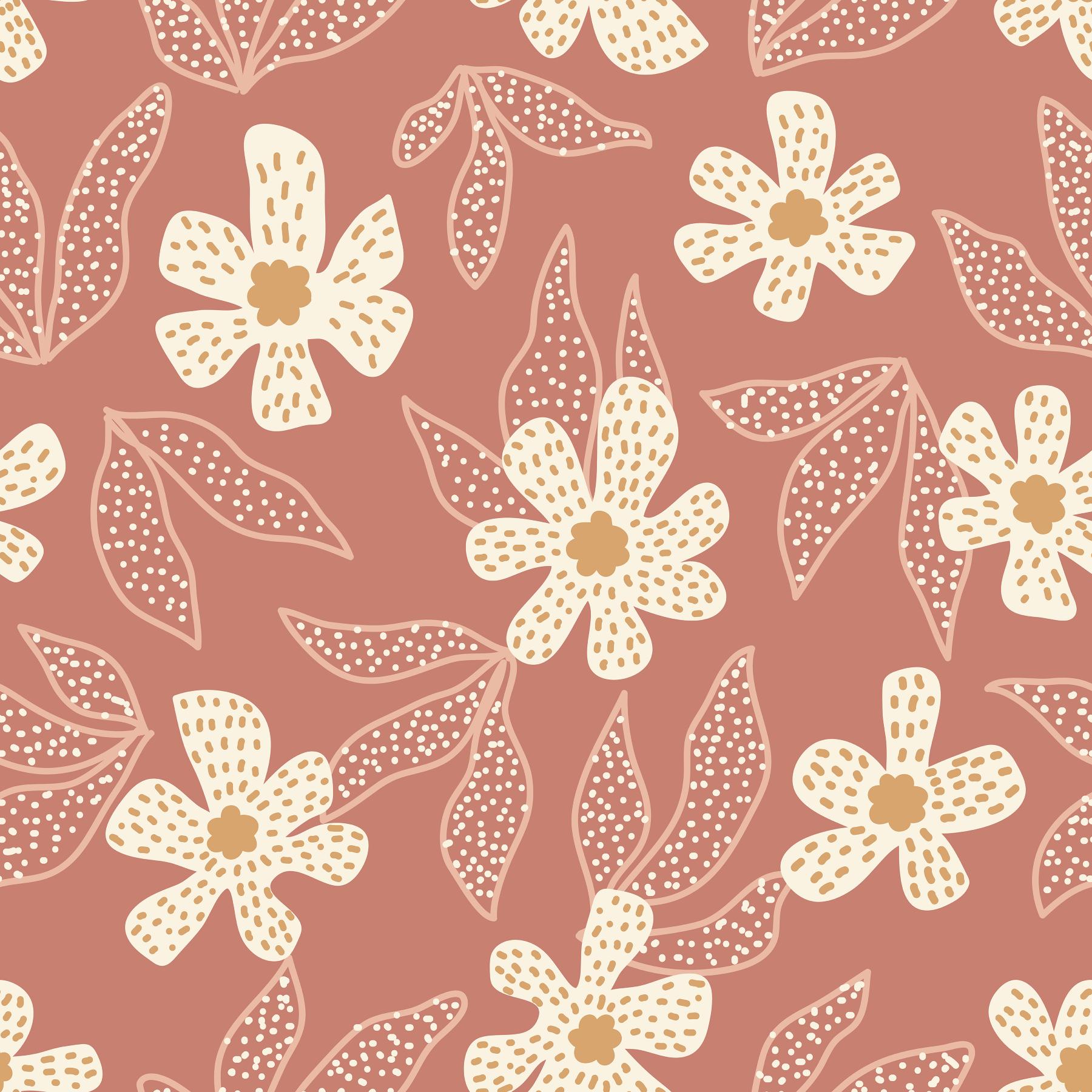 Dotted Terracotta Florals
