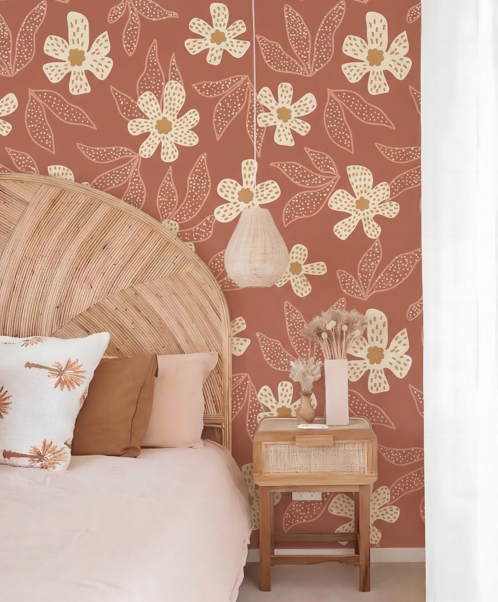 Dotted Terracotta Florals