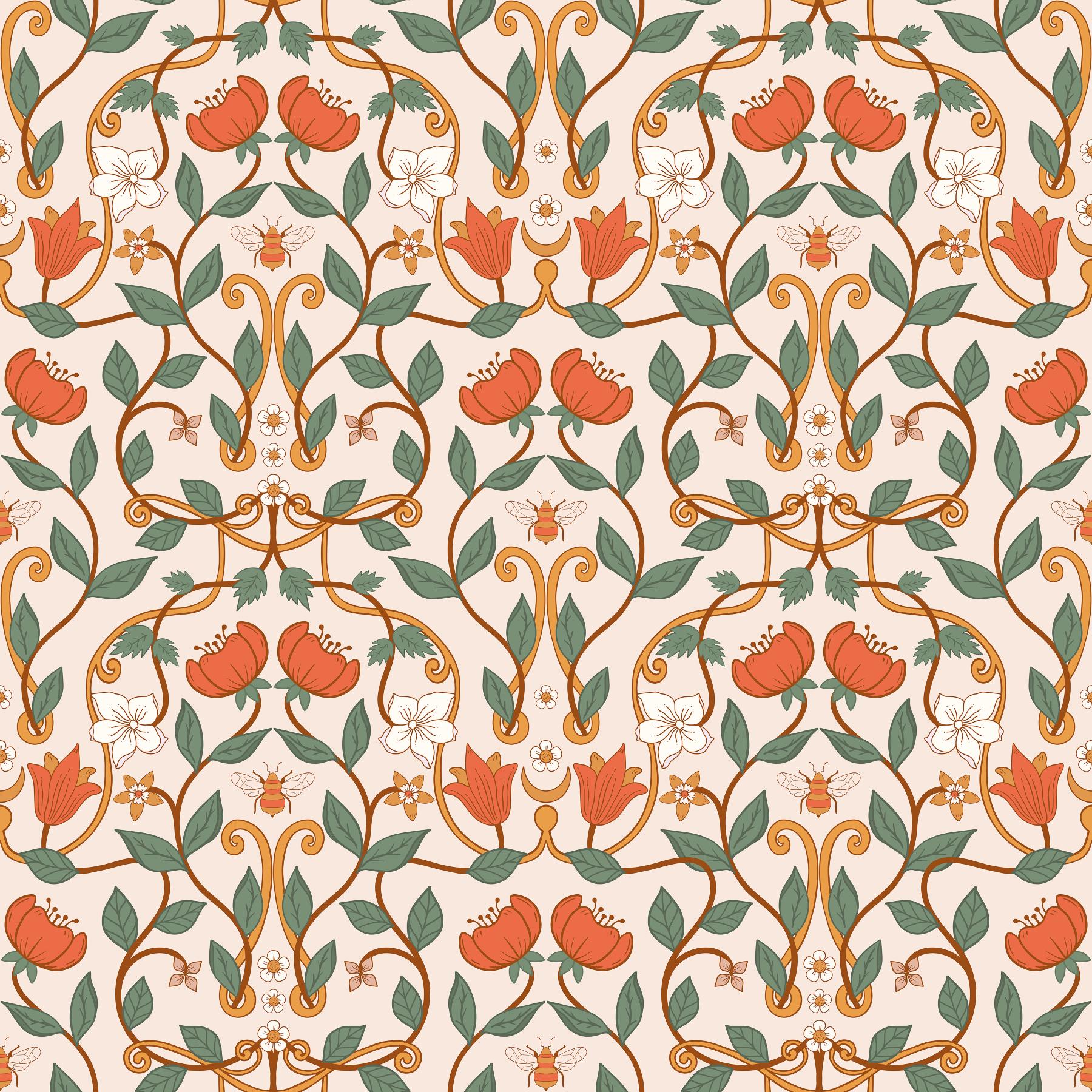 English Floral Retro