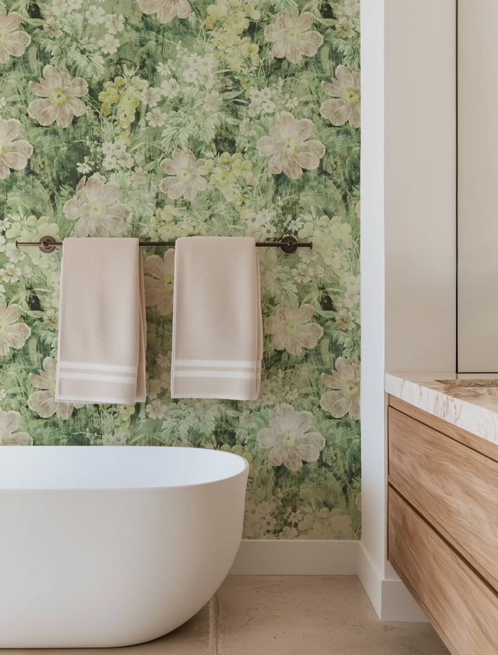 Faded Floral Wall - Tomono