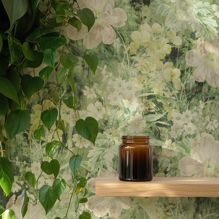 Faded Floral Wall - Tomono