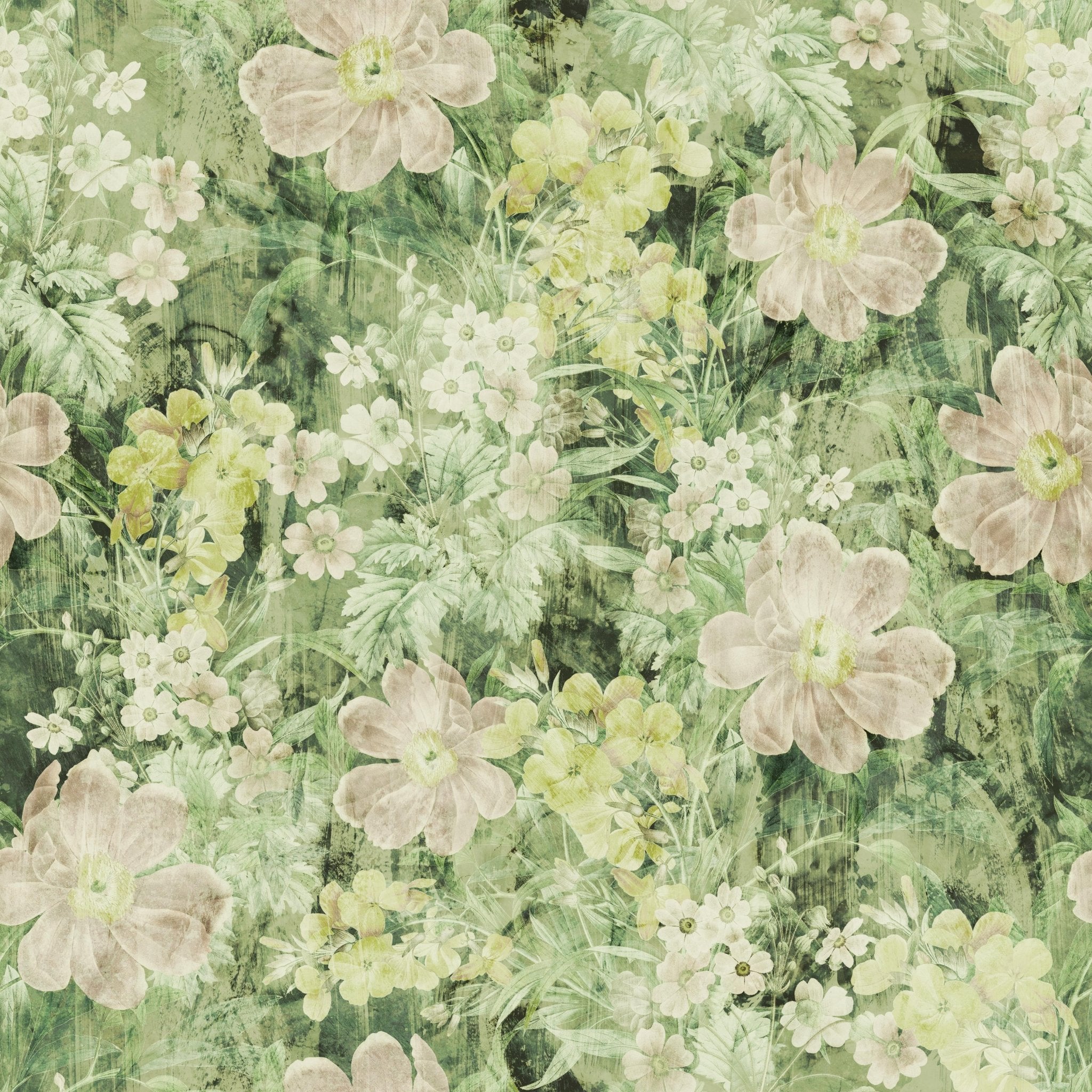 Faded Floral Wall - Tomono