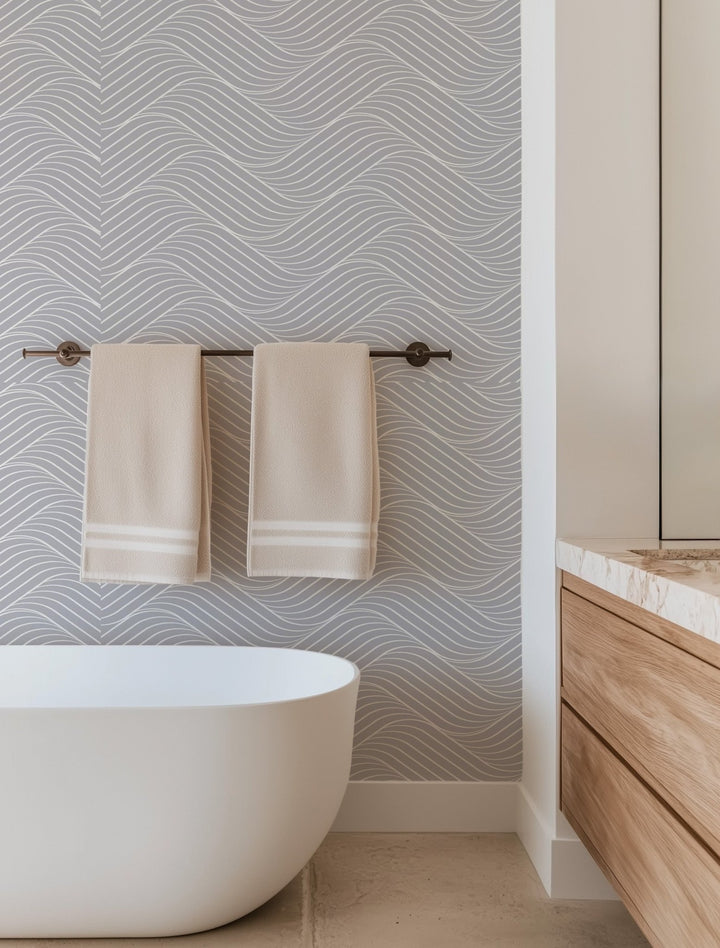 Gray Abstract Ocean - Tomono