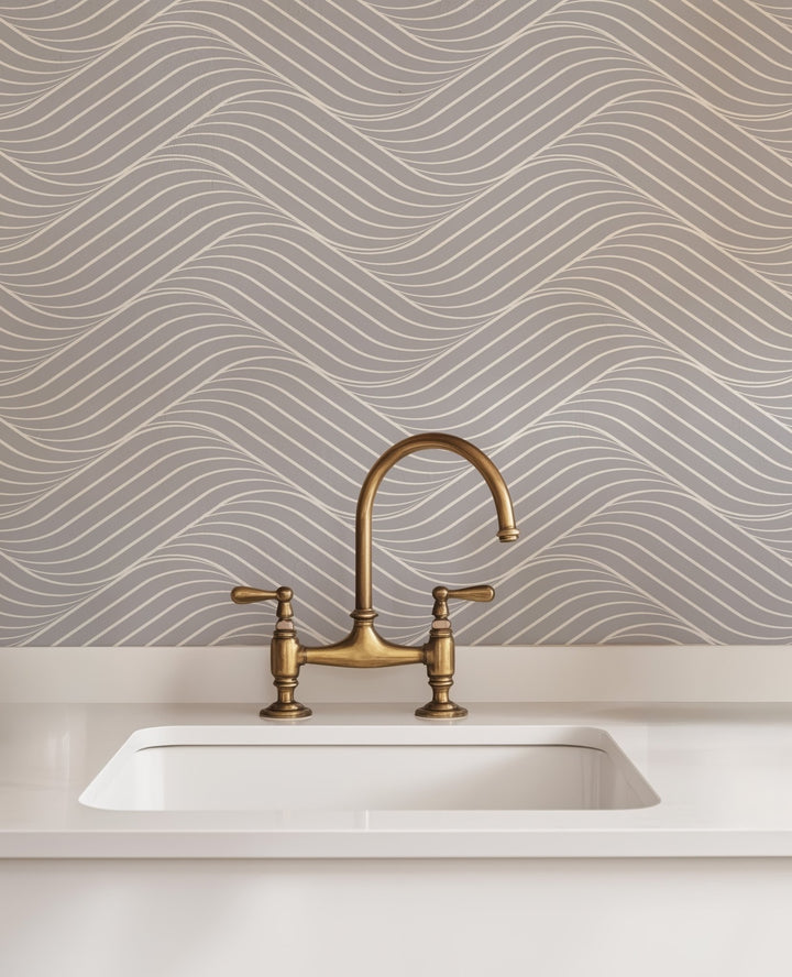 Gray Abstract Ocean - Tomono