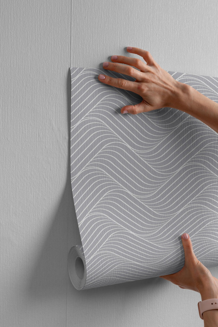 Gray Abstract Ocean - Tomono