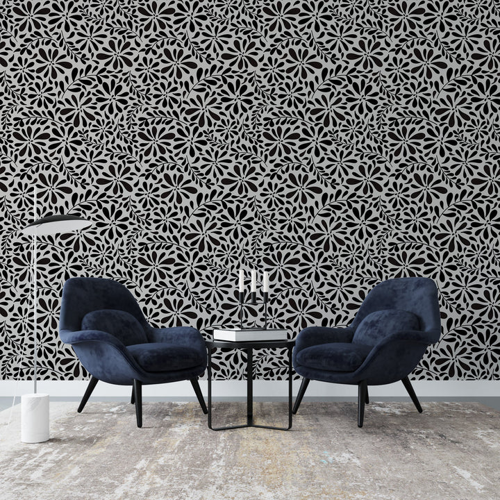 Monochrome Liquid Flowers - Tomono