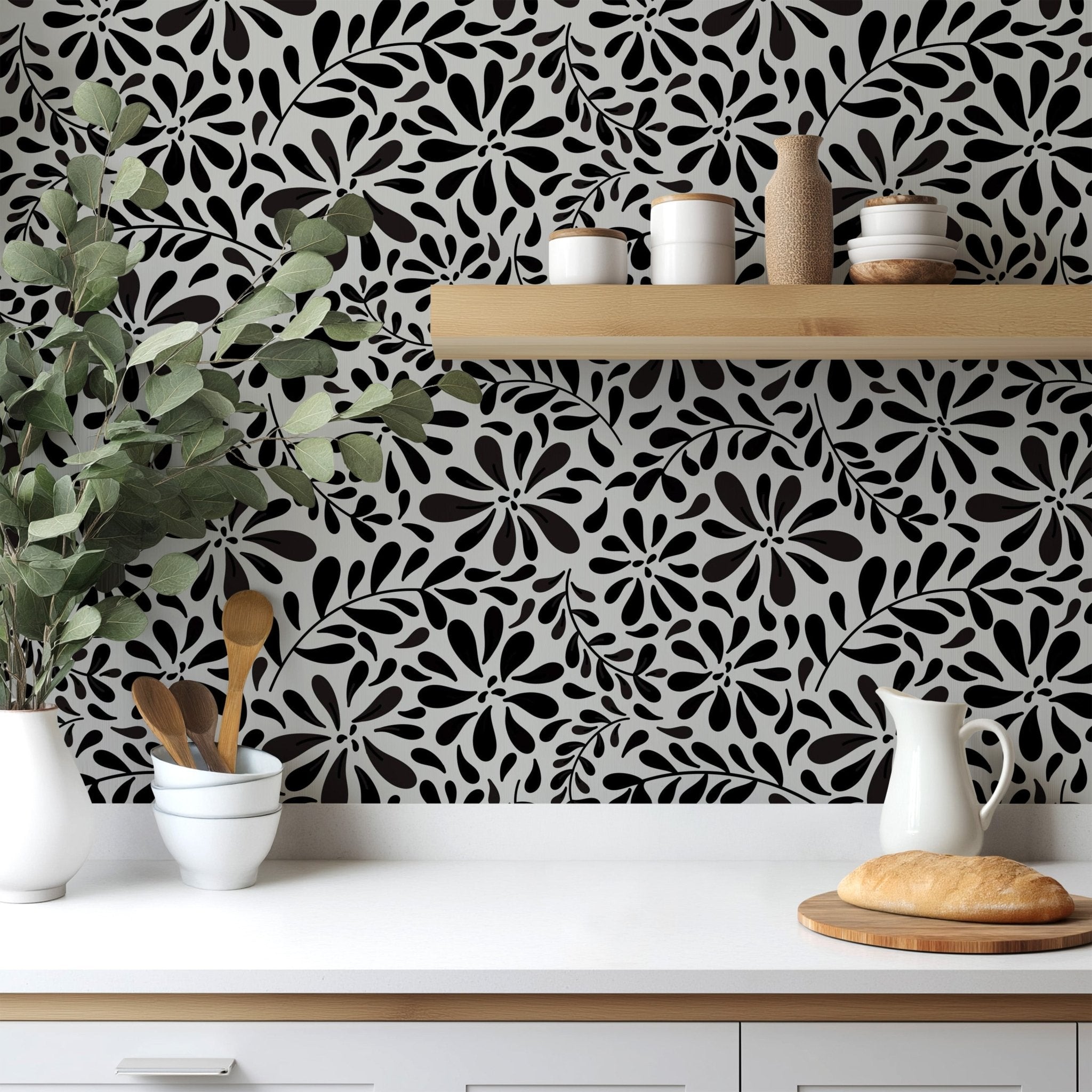 Monochrome Liquid Flowers - Tomono