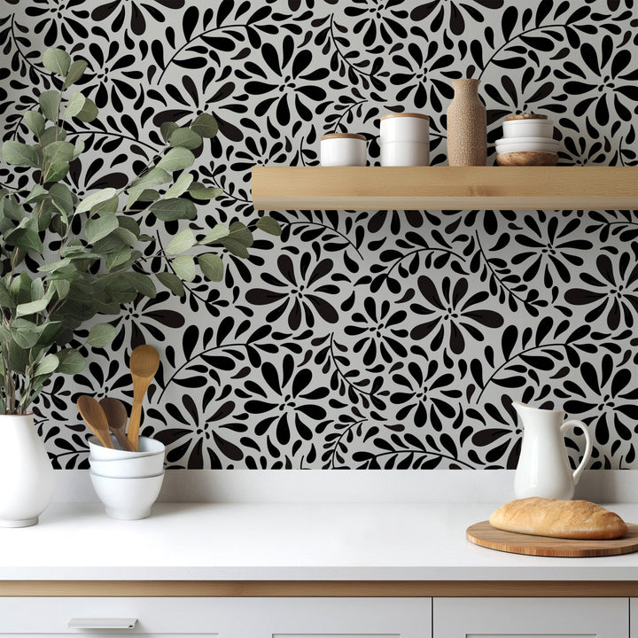 Monochrome Liquid Flowers - Tomono