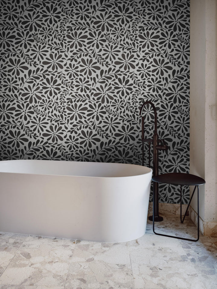 Monochrome Liquid Flowers - Tomono