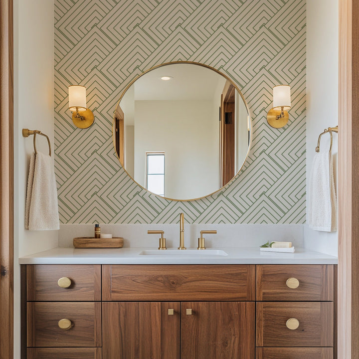 Olive Geometric Figures - Tomono