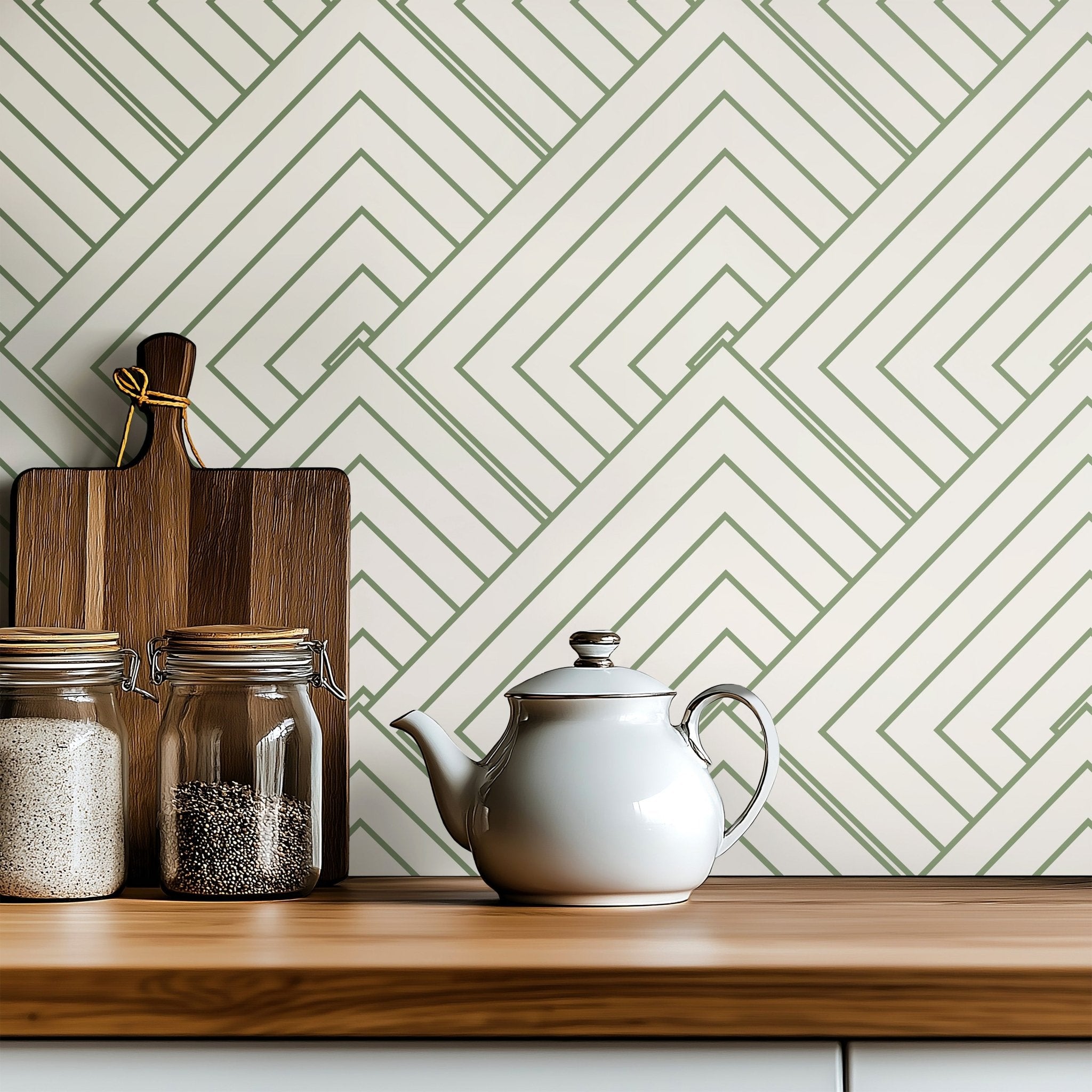 Olive Geometric Figures - Tomono