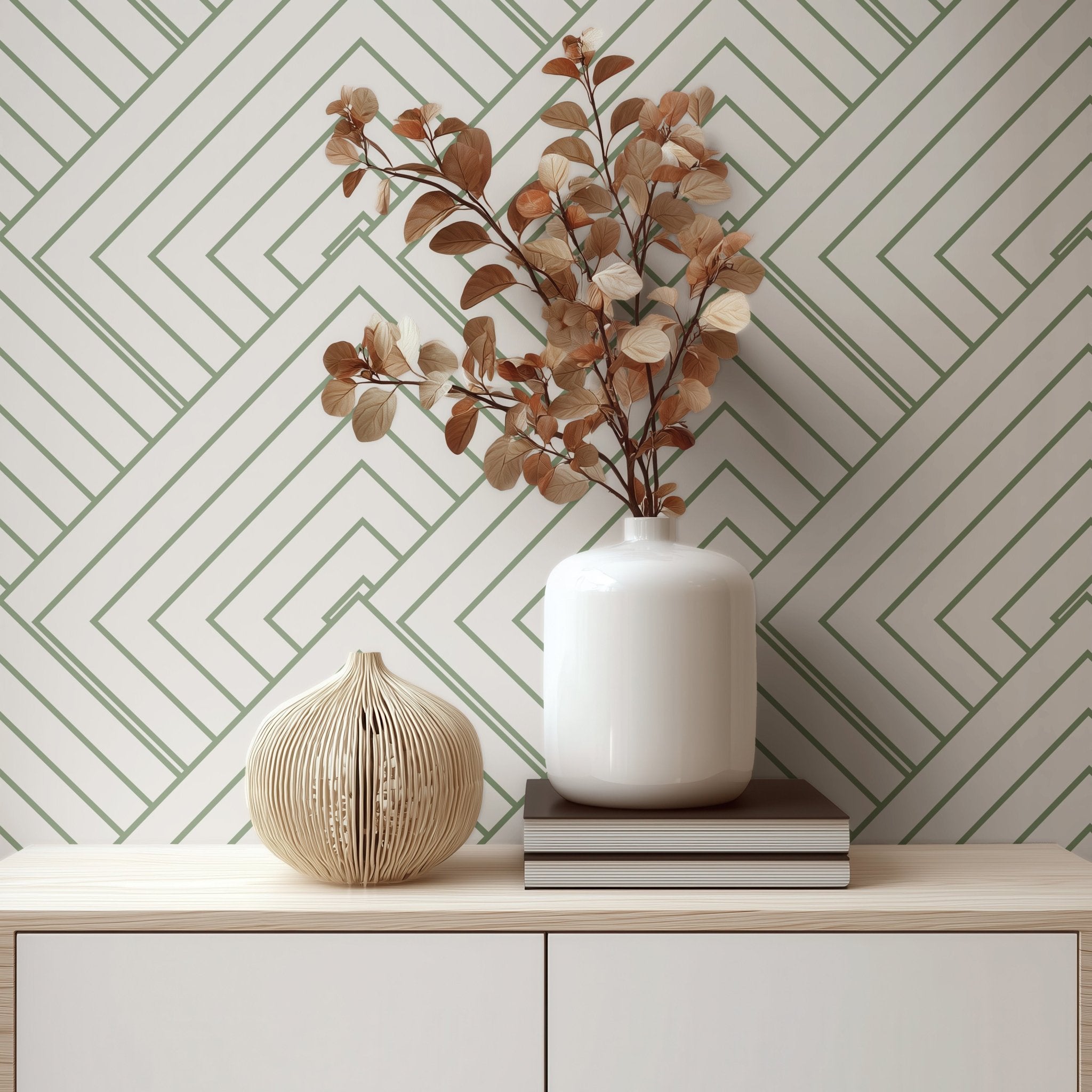 Olive Geometric Figures - Tomono