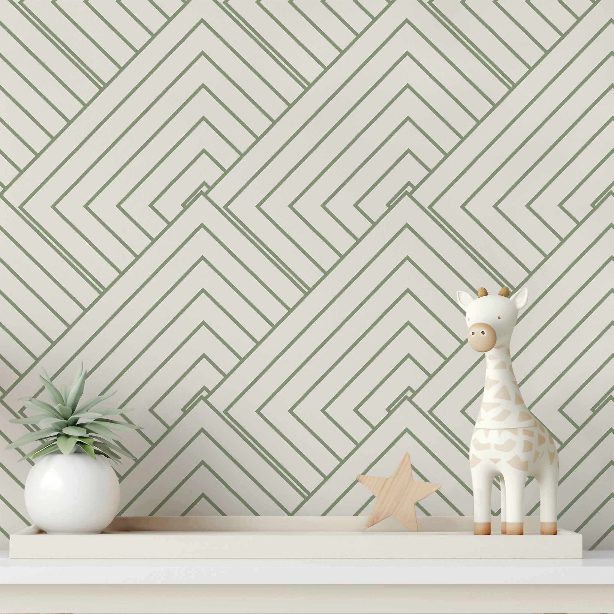 Olive Geometric Figures - Tomono