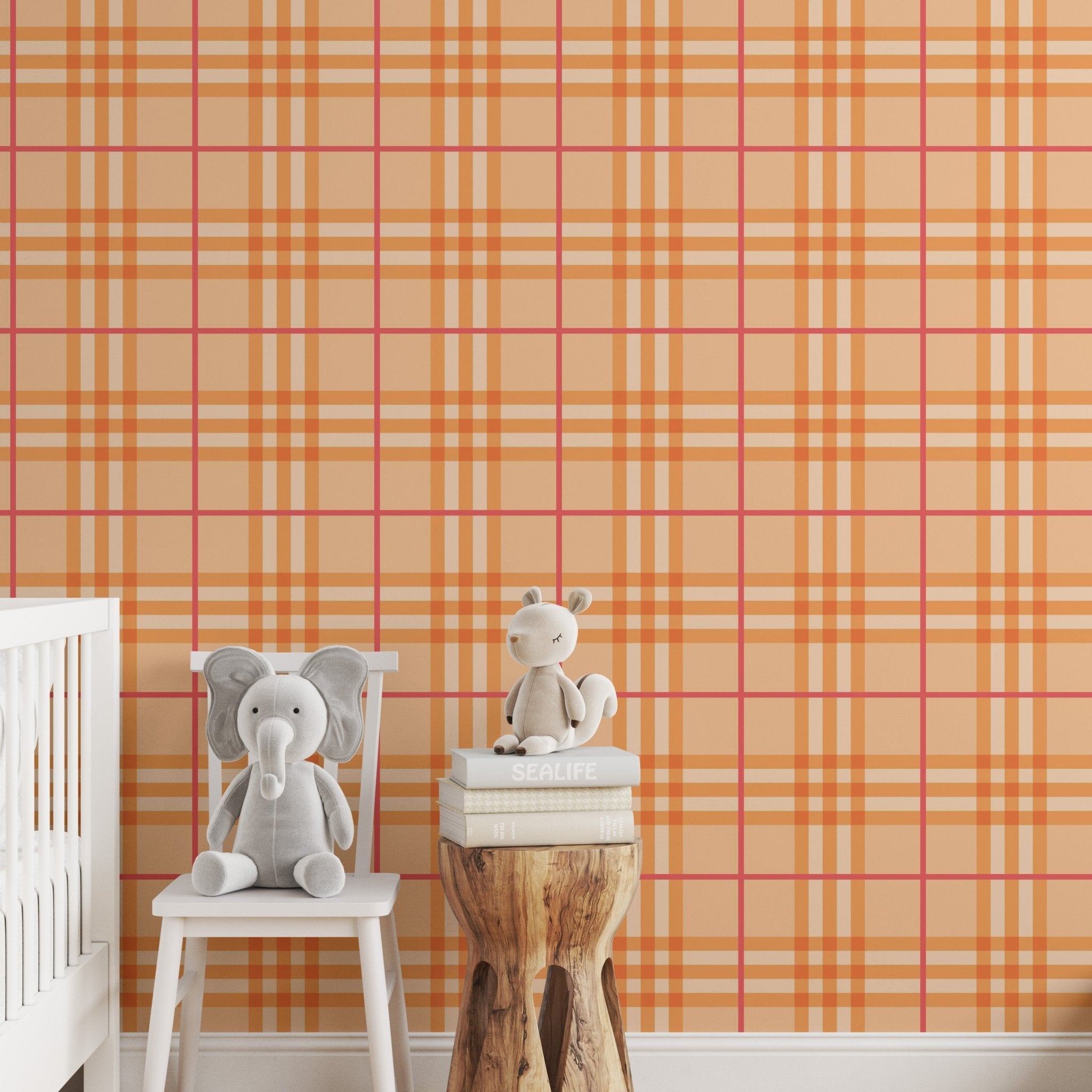 Orange Tartan Pattern - Tomono