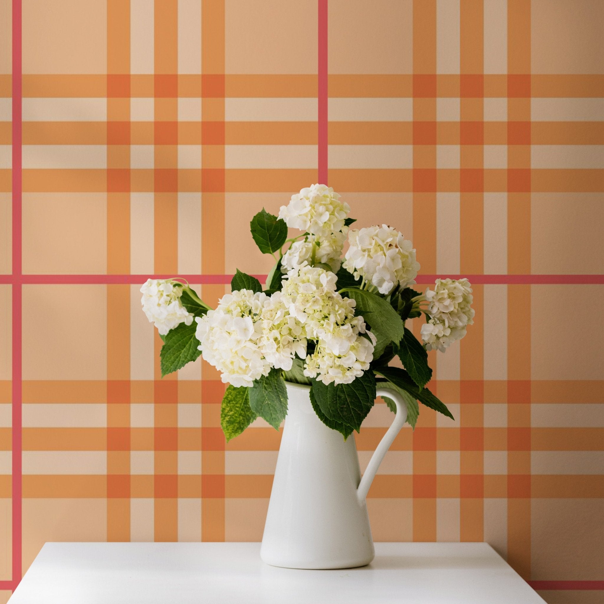 Orange Tartan Pattern - Tomono