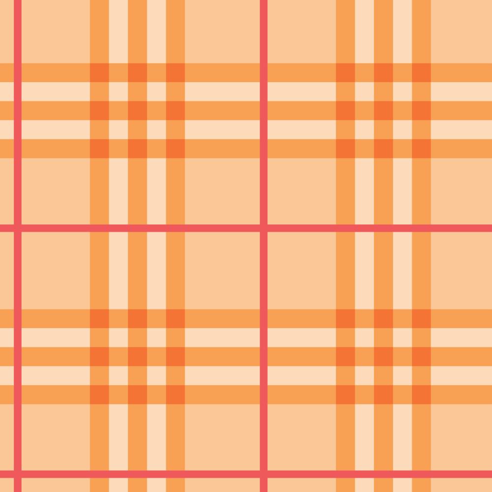 Orange Tartan Pattern - Tomono