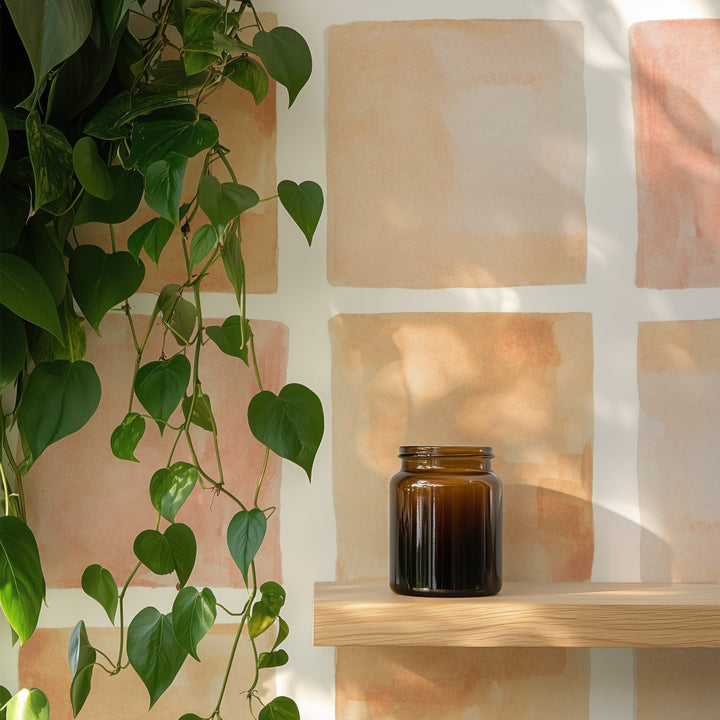 Orange Watercolor Grid - Tomono